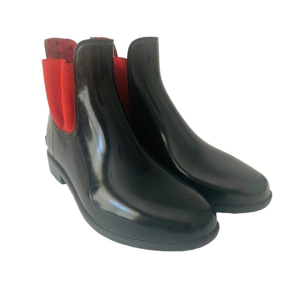 Lauren Ralph Lauren Black Ankle Rain Boots Women Size 8 Outdoor Outerwear